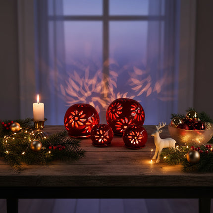 Collection image for: Keramik Windlichter Kugeln