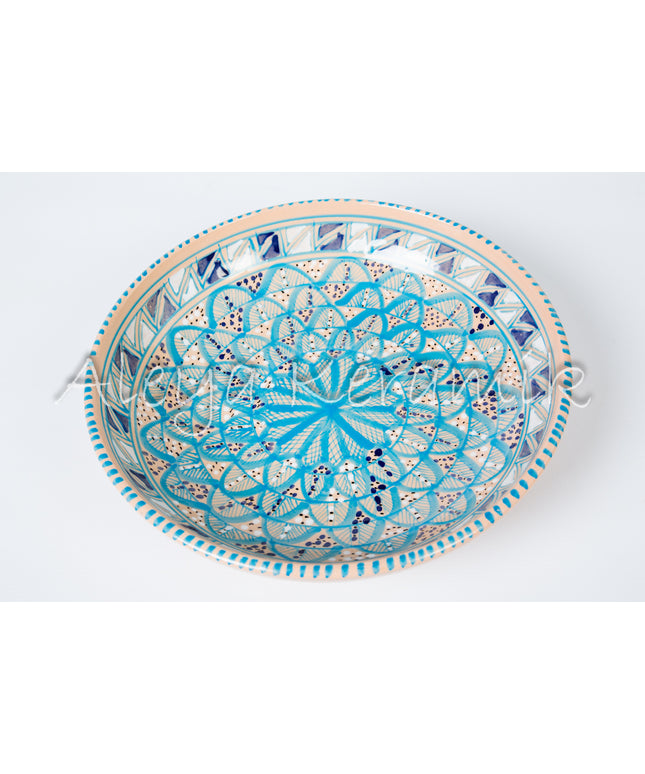 Flache Keramik-Schale – handgefertigt