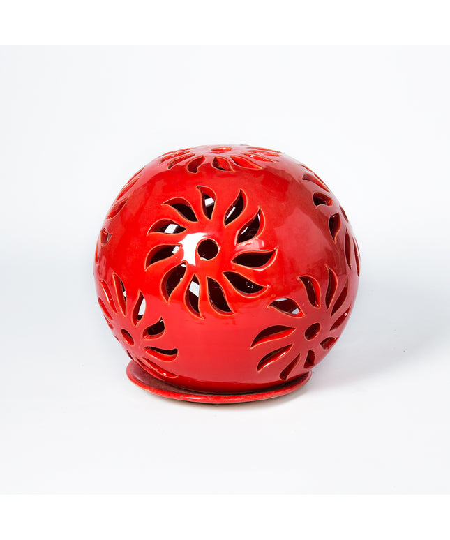 Windlichter Kugeln Blume Rot