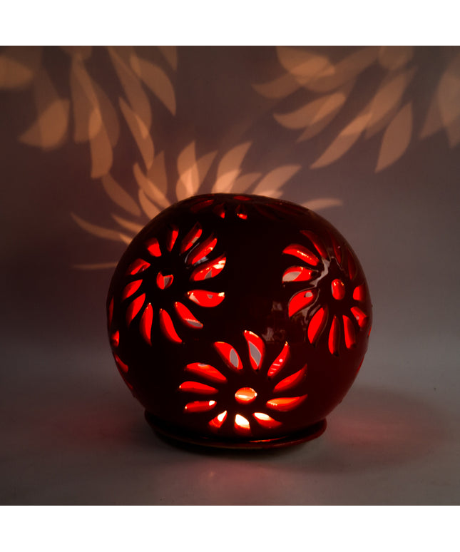 Windlichter Kugeln Blume Rot