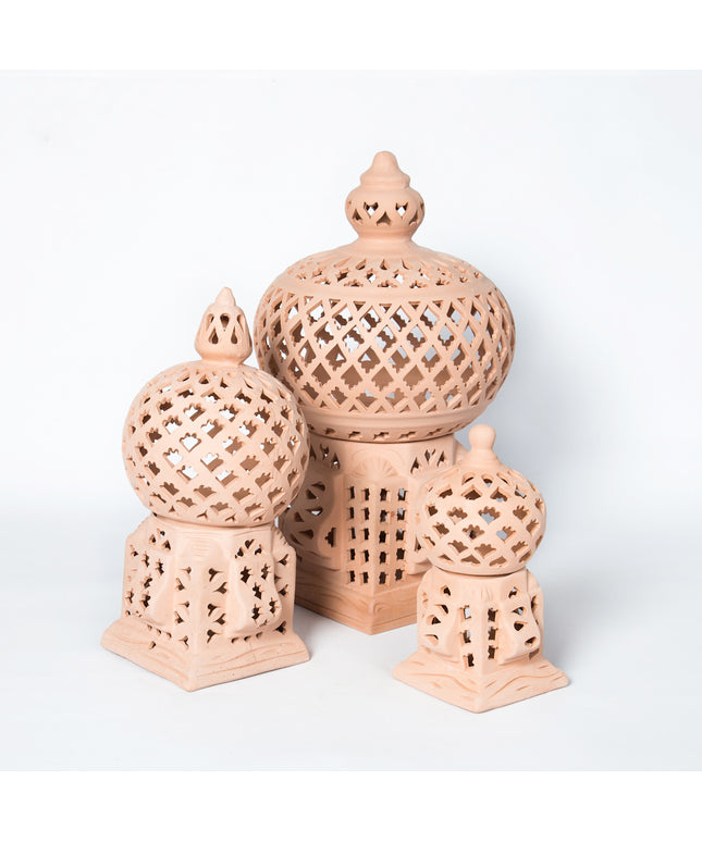 Keramik Windlichter Käfig Natur