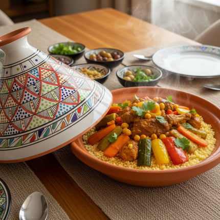 Tajine aus Keramik glasiert – handgefertigt - Aleya Keramik