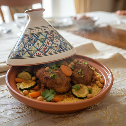 Tajine aus Keramik glasiert – handgefertigt - Aleya Keramik