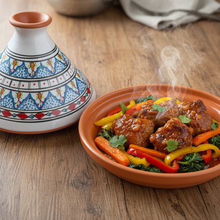 Tajine aus Keramik glasiert – handgefertigt - Aleya Keramik