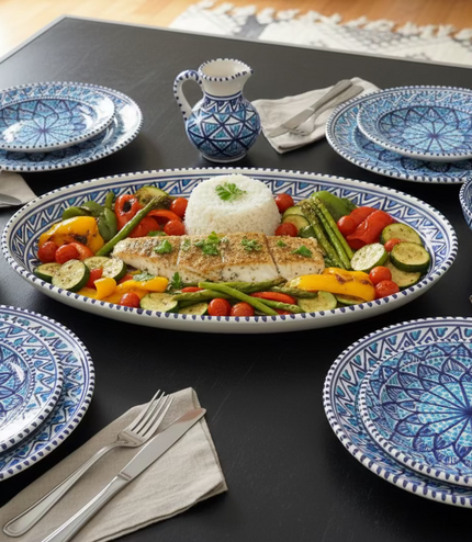 Keramik Ovale Schale