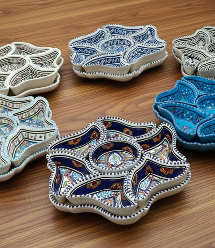 Tapas-Schale „Blume“ – handgefertigt - Aleya Keramik