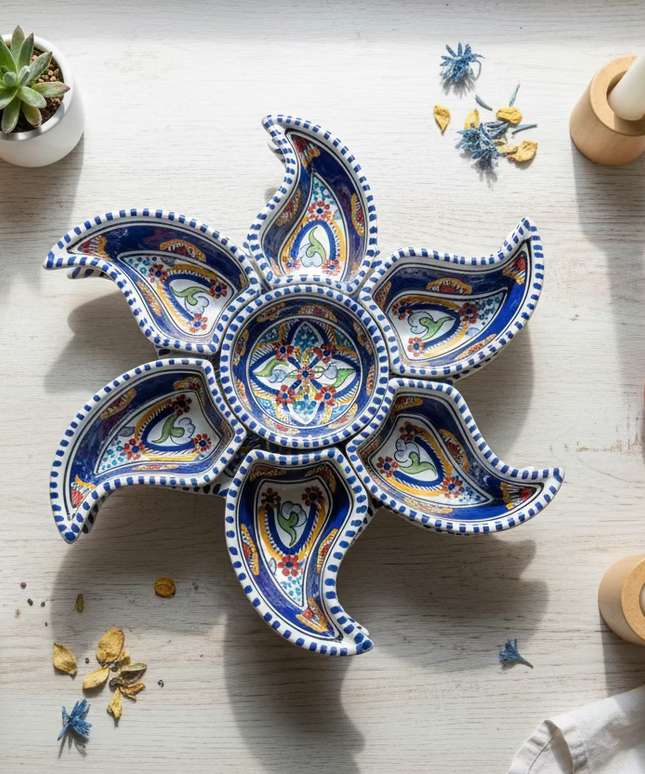 Tapas-Schale „Sonne“ – handgefertigt