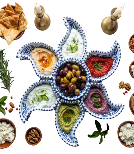Tapas-Schale „Sonne“ – handgefertigt - Aleya Keramik
