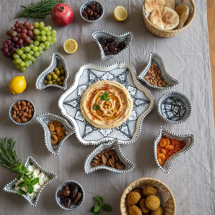 Tapas-Schale „Blume“ – handgefertigt - Aleya Keramik