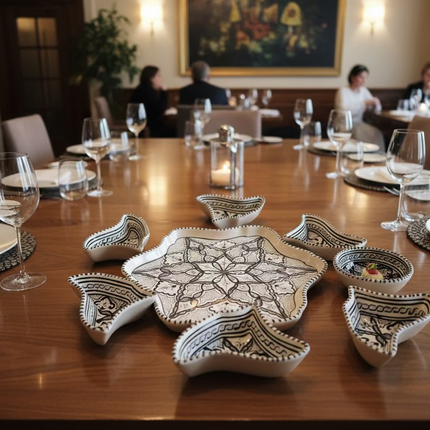 Tapas-Schale „Blume“ – handgefertigt - Aleya Keramik