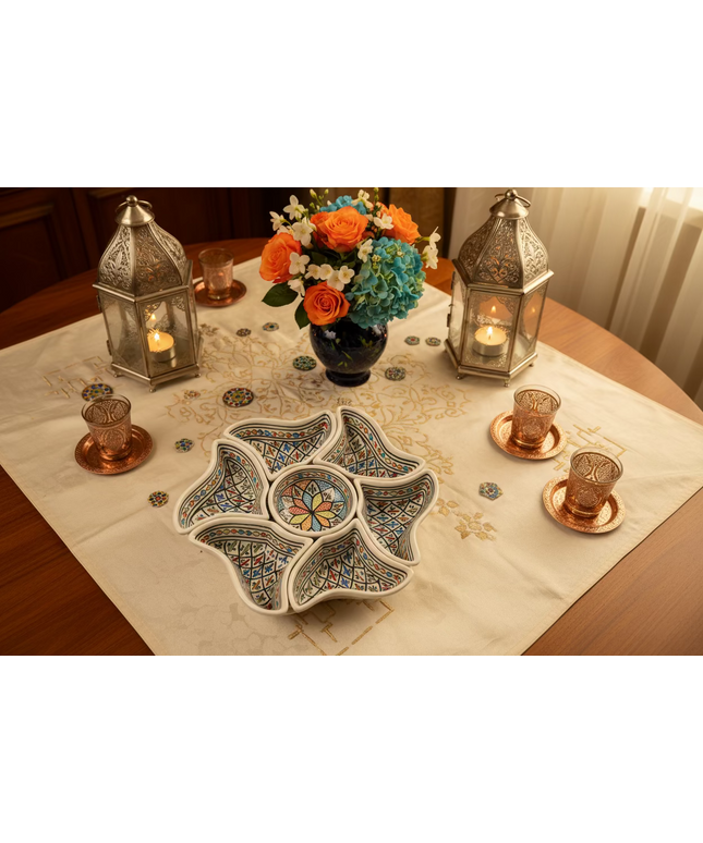 Handgefertigte Keramik Tapas Schale – Blume | Aleya Keramik