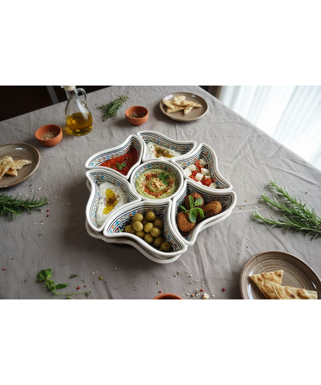 Handgefertigte Keramik Tapas Schale – Blume | Aleya Keramik