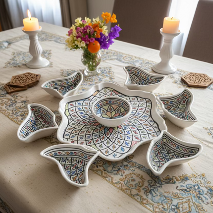 Tapas-Schale „Blume“ – handgefertigt - Aleya Keramik