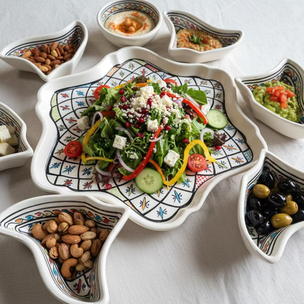 Tapas-Schale „Blume“ – handgefertigt - Aleya Keramik