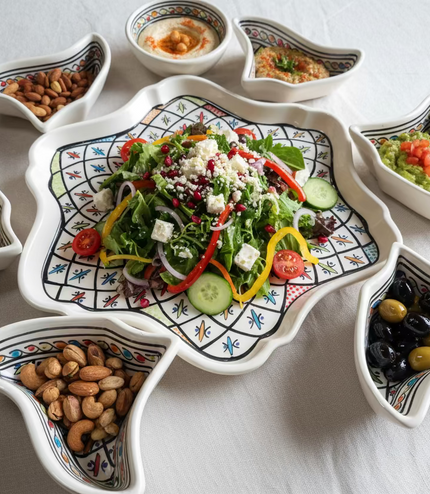 Tapas-Schale „Blume“ – handgefertigt - Aleya Keramik