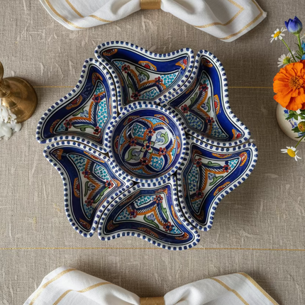 Tapas-Schale „Blume“ – handgefertigt - Aleya Keramik