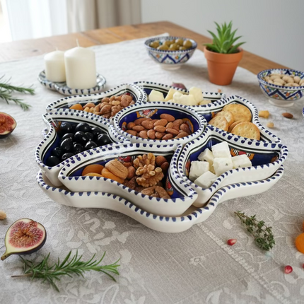 Tapas-Schale „Blume“ – handgefertigt - Aleya Keramik