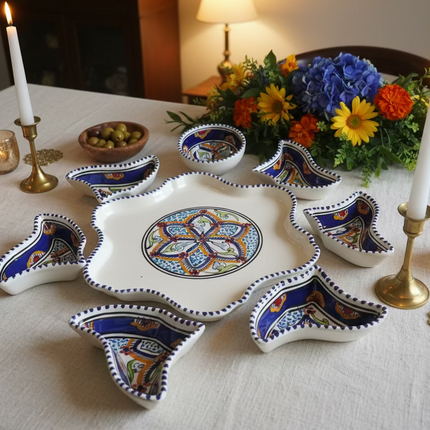Tapas-Schale „Blume“ – handgefertigt - Aleya Keramik