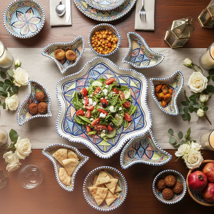 Tapas-Schale „Blume“ – handgefertigt - Aleya Keramik