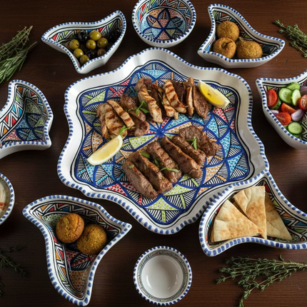 Tapas-Schale „Blume“ – handgefertigt - Aleya Keramik