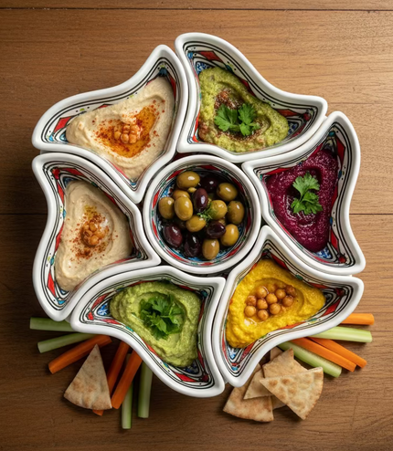 Tapas-Schale „Blume“ – handgefertigt - Aleya Keramik