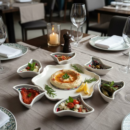 Tapas-Schale „Blume“ – handgefertigt - Aleya Keramik