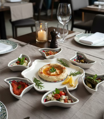 Tapas-Schale „Blume“ – handgefertigt - Aleya Keramik