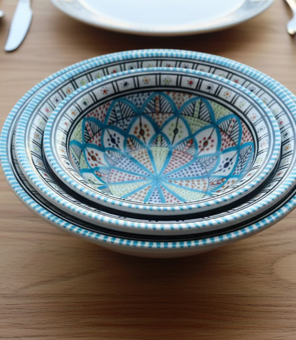 Tiefe Keramik-Schale – handgefertigt