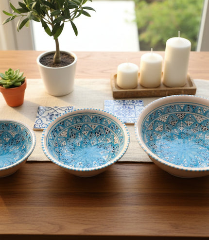 Tiefe Keramik-Schale – handgefertigt