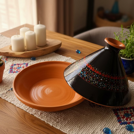 Tajine aus Keramik glasiert – handgefertigt