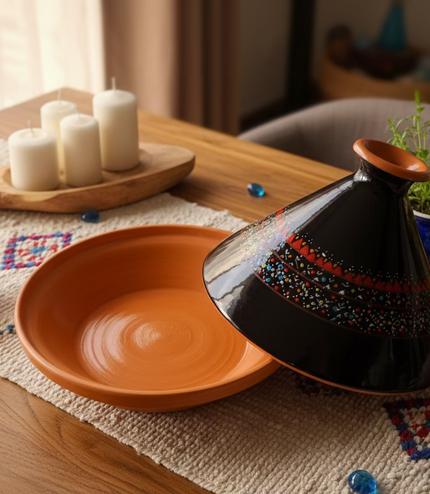 Tajine aus Keramik glasiert – handgefertigt