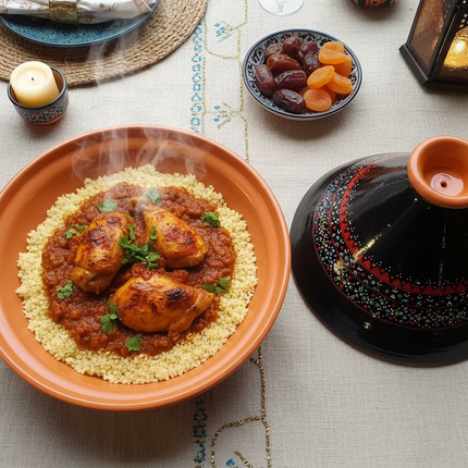 Tajine aus Keramik glasiert – handgefertigt
