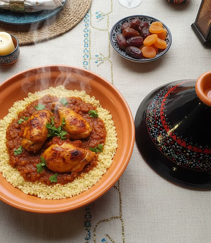 Tajine aus Keramik glasiert – handgefertigt