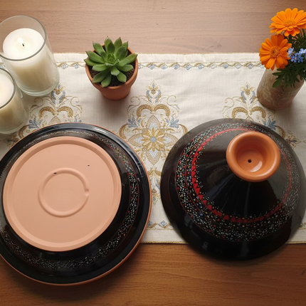 Tajine aus Keramik glasiert – handgefertigt