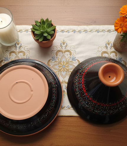 Tajine aus Keramik glasiert – handgefertigt