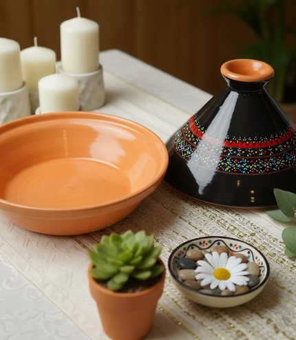 Tajine aus Keramik glasiert – handgefertigt