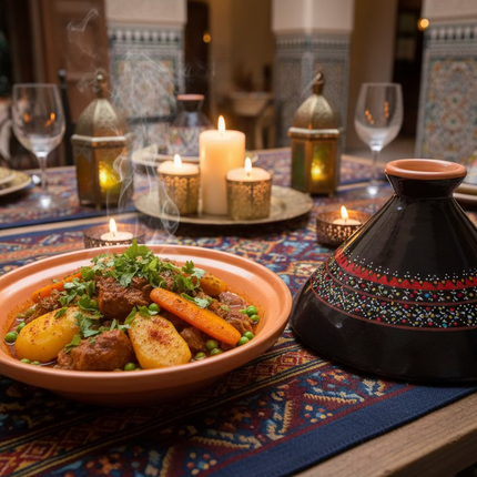 Tajine aus Keramik glasiert – handgefertigt