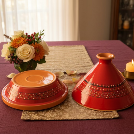 Tajine aus Keramik glasiert – handgefertigt