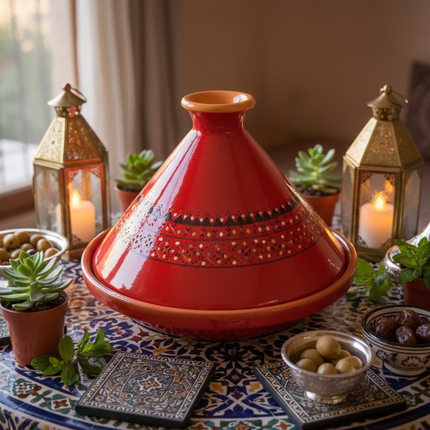 Tajine aus Keramik glasiert – handgefertigt