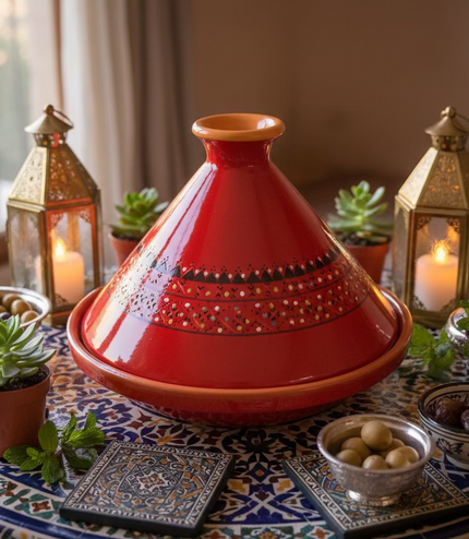 Tajine aus Keramik glasiert – handgefertigt