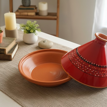 Tajine aus Keramik glasiert – handgefertigt