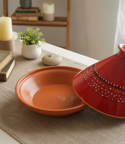 Tajine aus Keramik glasiert – handgefertigt
