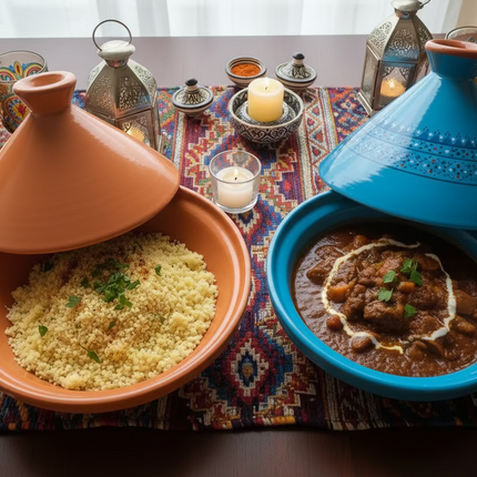Tajine aus Keramik glasiert – handgefertigt