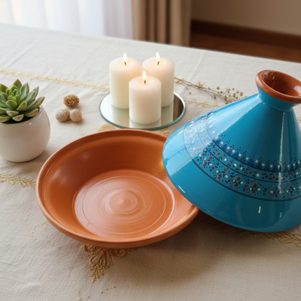 Tajine aus Keramik glasiert – handgefertigt