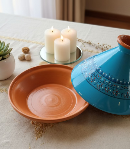 Tajine aus Keramik glasiert – handgefertigt