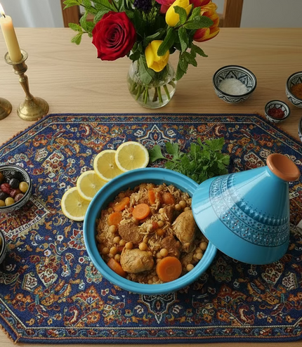 Tajine aus Keramik glasiert – handgefertigt