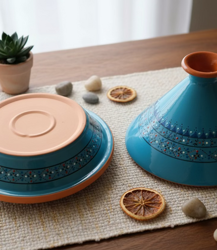 Tajine aus Keramik glasiert – handgefertigt