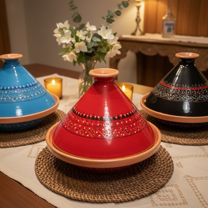 Tajine aus Keramik glasiert – handgefertigt