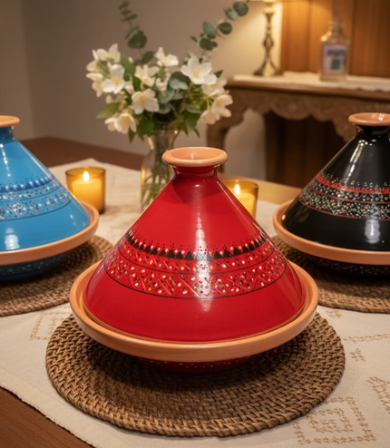 Tajine aus Keramik glasiert – handgefertigt