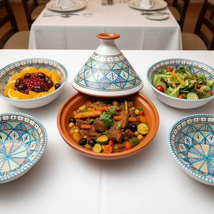 Tajine aus Keramik glasiert – handgefertigt